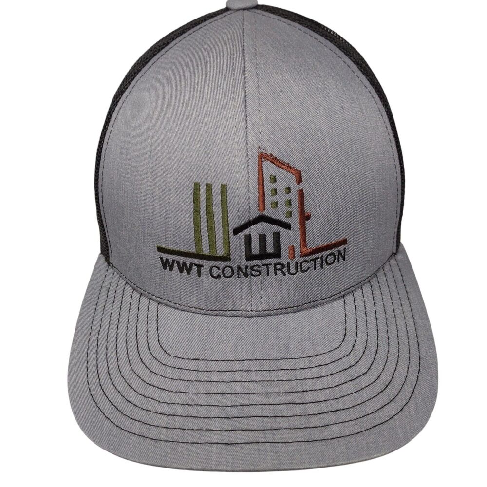 Wwt Construction Snapback Trucker Hat Gray Osfa Adjustable Mesh Pacific Headwear